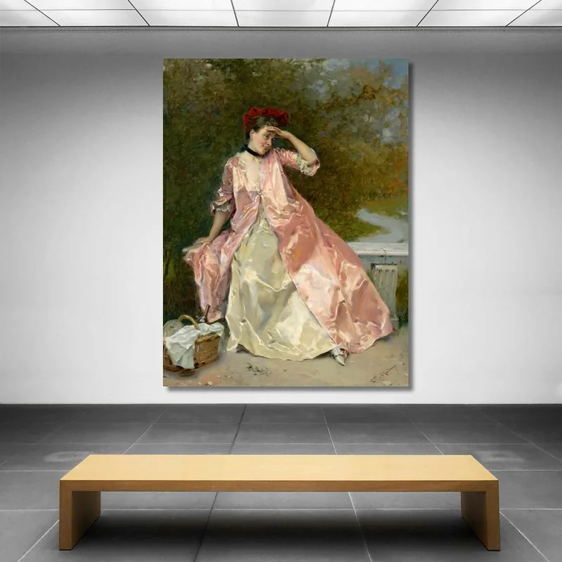 Donna Con Un Cestino Da Picnic Raimundo de Madrazo y Garreta