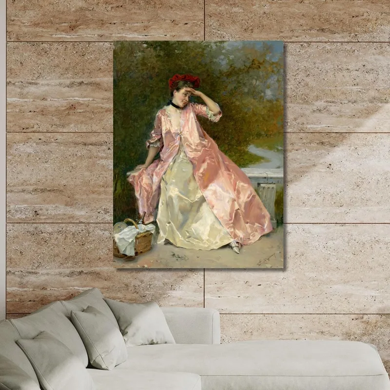 Donna Con Un Cestino Da Picnic Raimundo de Madrazo y Garreta