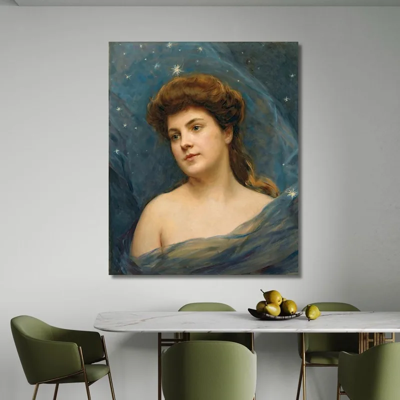 Jeune Femme Entourée D'Étoiles Raimundo de Madrazo y Garreta