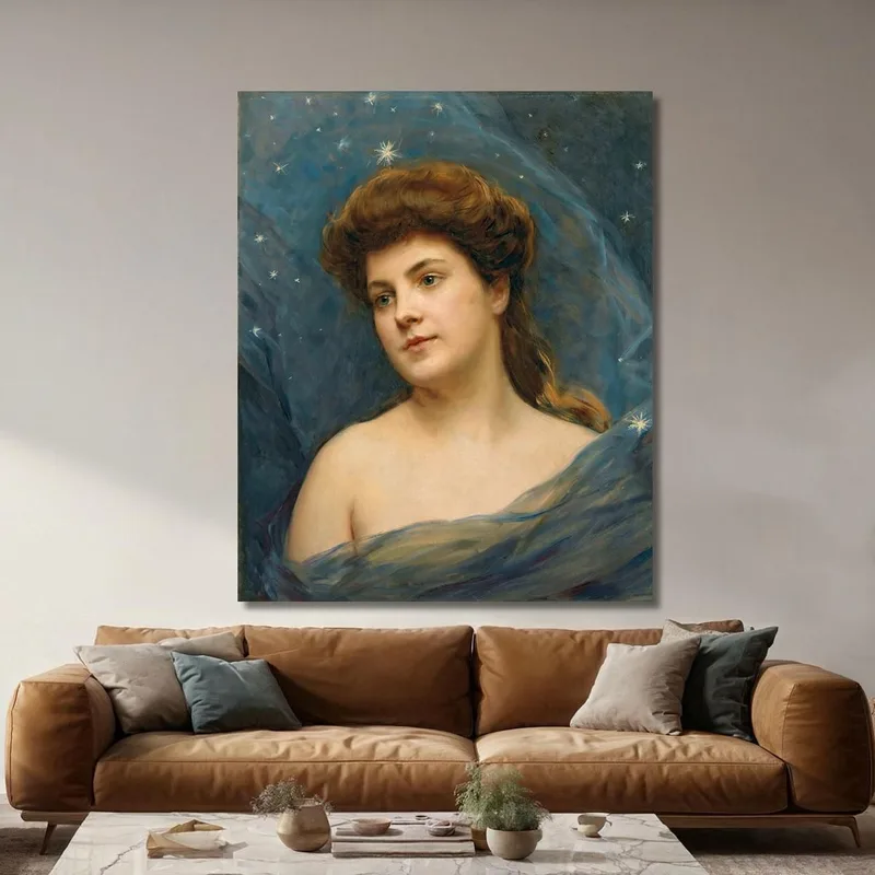 Jeune Femme Entourée D'Étoiles Raimundo de Madrazo y Garreta