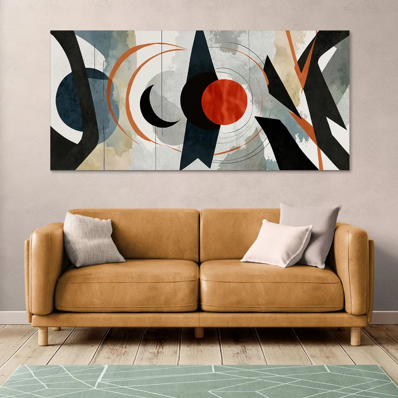 Quadro Forme Astratte Eleganza Cromatica E Forme Geometriche