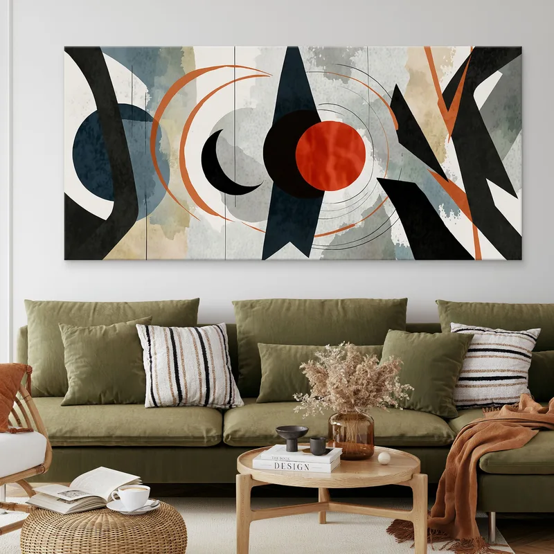 Quadro Forme Astratte Eleganza Cromatica E Forme Geometriche