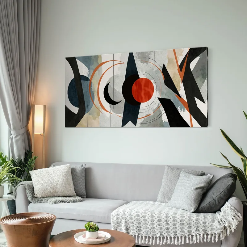 Quadro Forme Astratte Eleganza Cromatica E Forme Geometriche