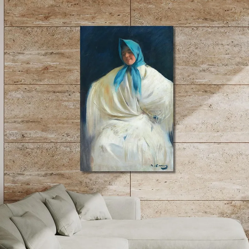 Chula Con Fazzoletto Blu Ramón Casas