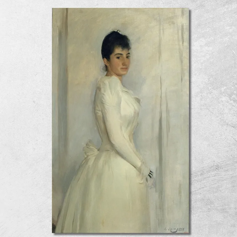 Ritratto Di Montserrat Carbó Ramón Casas quadro stampa su tela