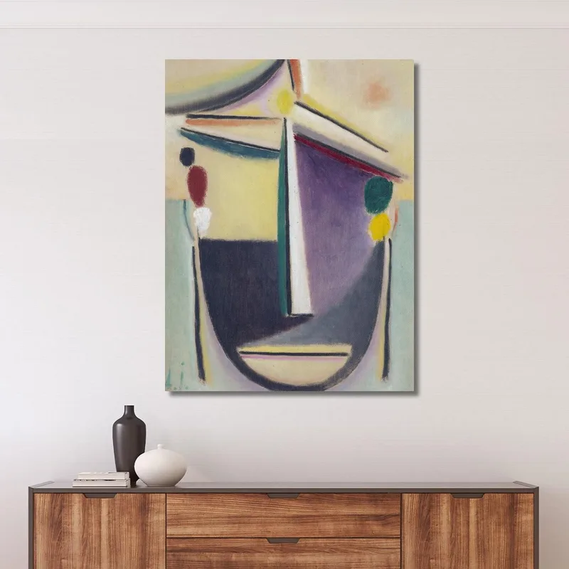 Testa Astratta Nero-Giallo-Viola Alexej von Jawlensky