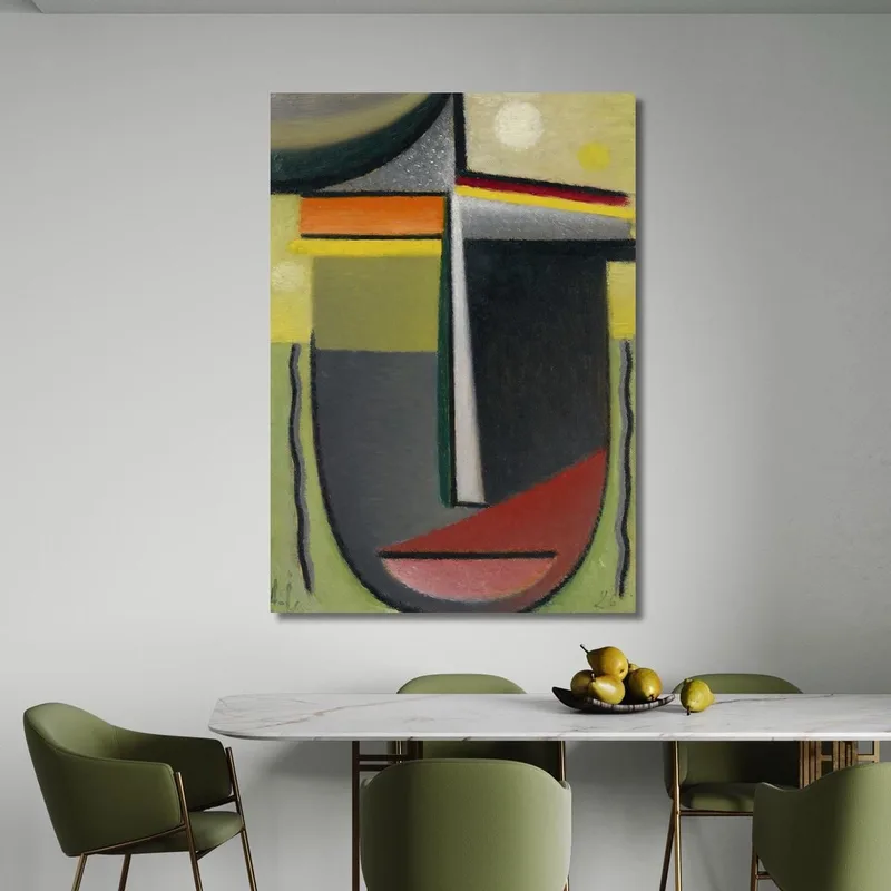 Abstract Head Inner Vision Green-Gold Alexej von Jawlensky