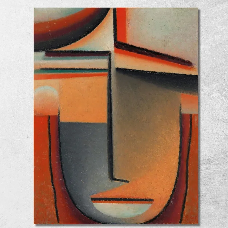 Tragico Capo Astratto Alexej von Jawlensky quadro stampa su tela