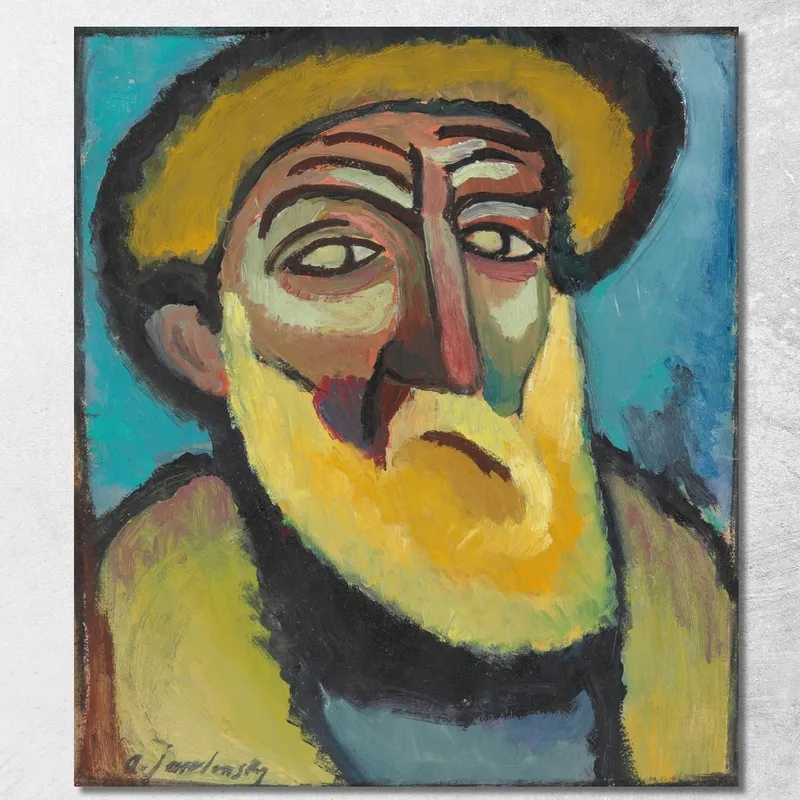 Vecchio Barbuto Alexej von Jawlensky quadro stampa su tela