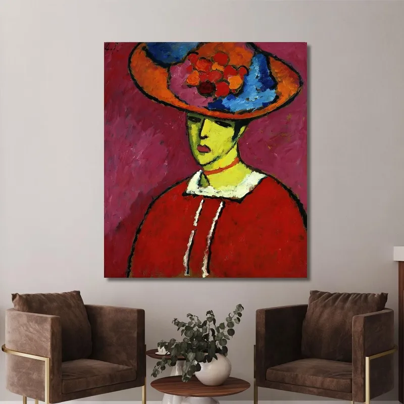 Schokko With Wide-Brimmed Hat Alexej von Jawlensky