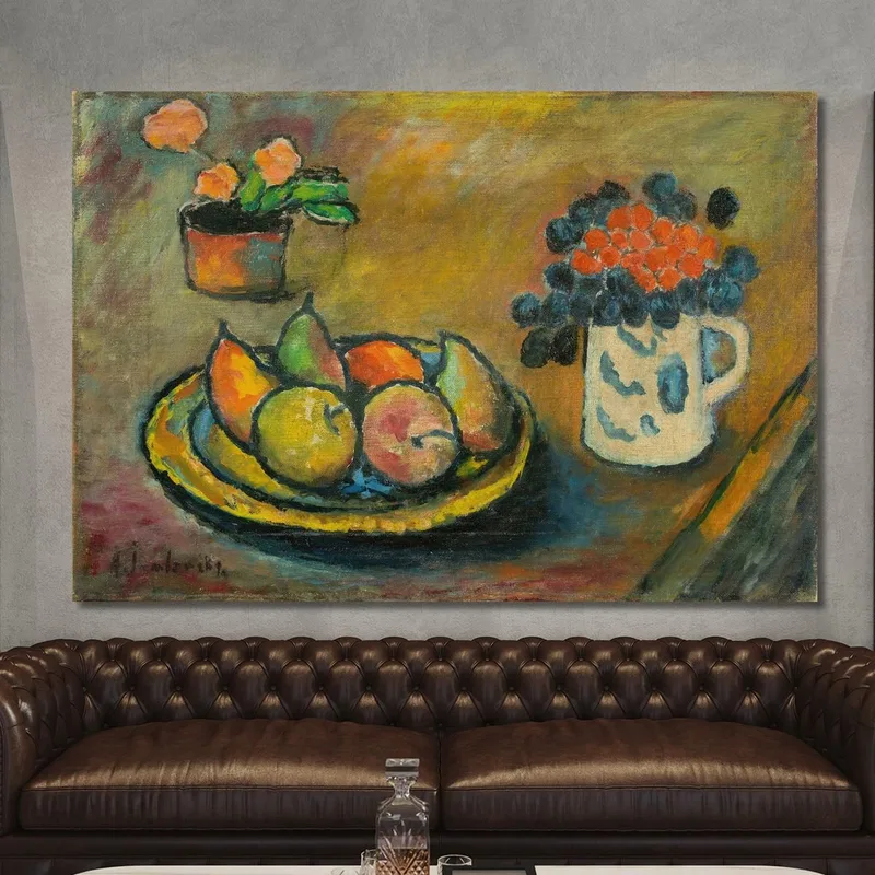 Still Life With Pears And Apples Alexej von Jawlensky