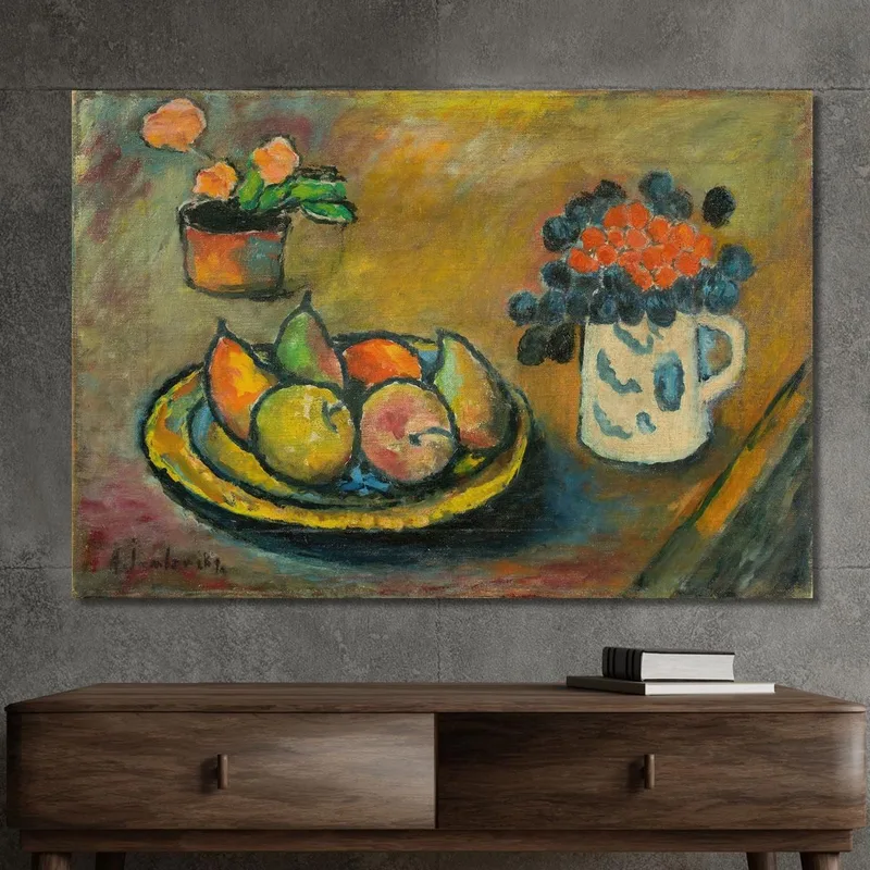 Still Life With Pears And Apples Alexej von Jawlensky