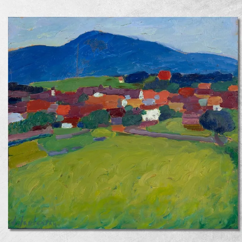 Das Dorf Murnau Alexej von Jawlensky drucken auf leinwand