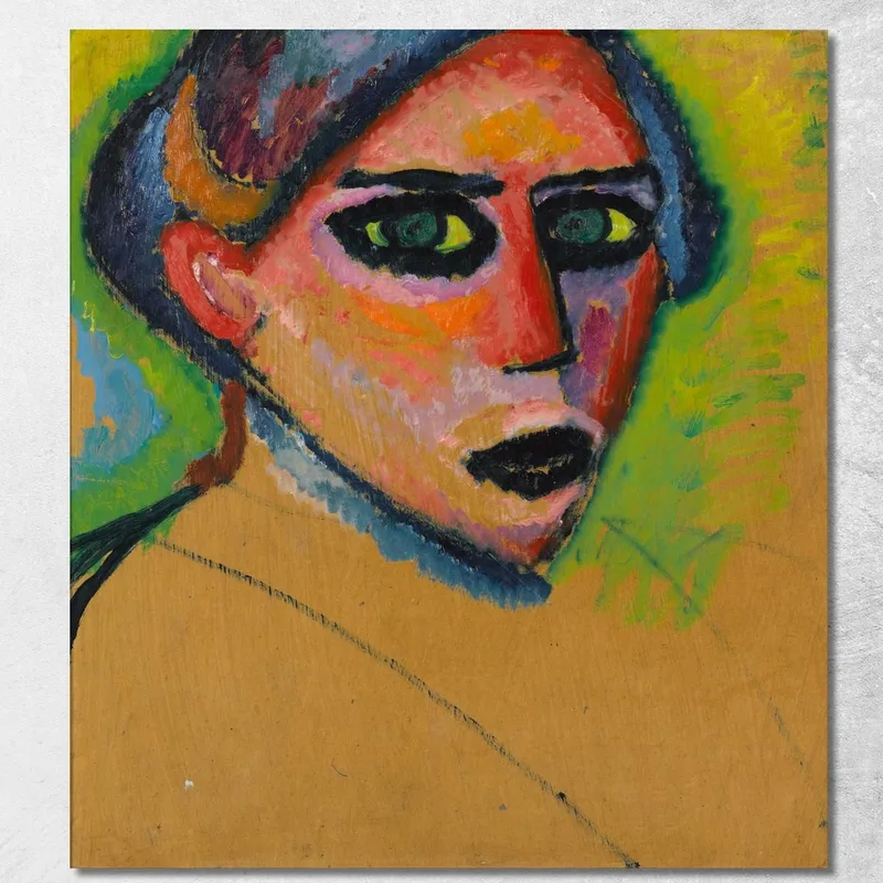 Gesicht Einer Frau Alexej von Jawlensky drucken auf leinwand