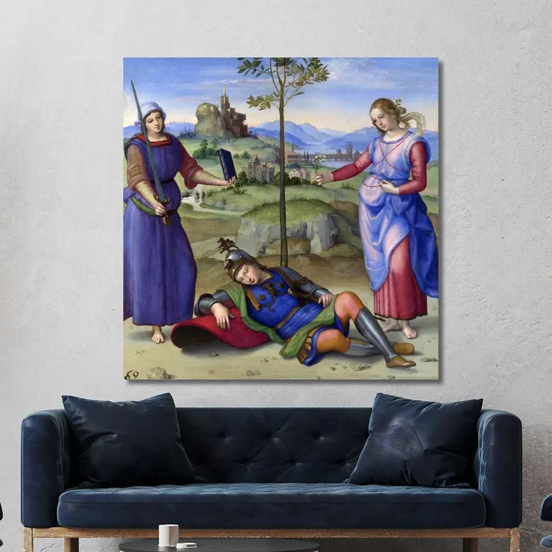 Eine Allegorie Der Vision Eines Ritters Raphael