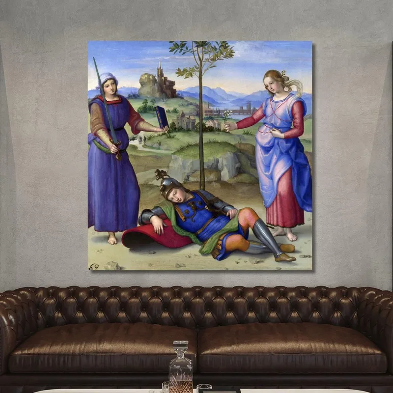 Eine Allegorie Der Vision Eines Ritters Raphael