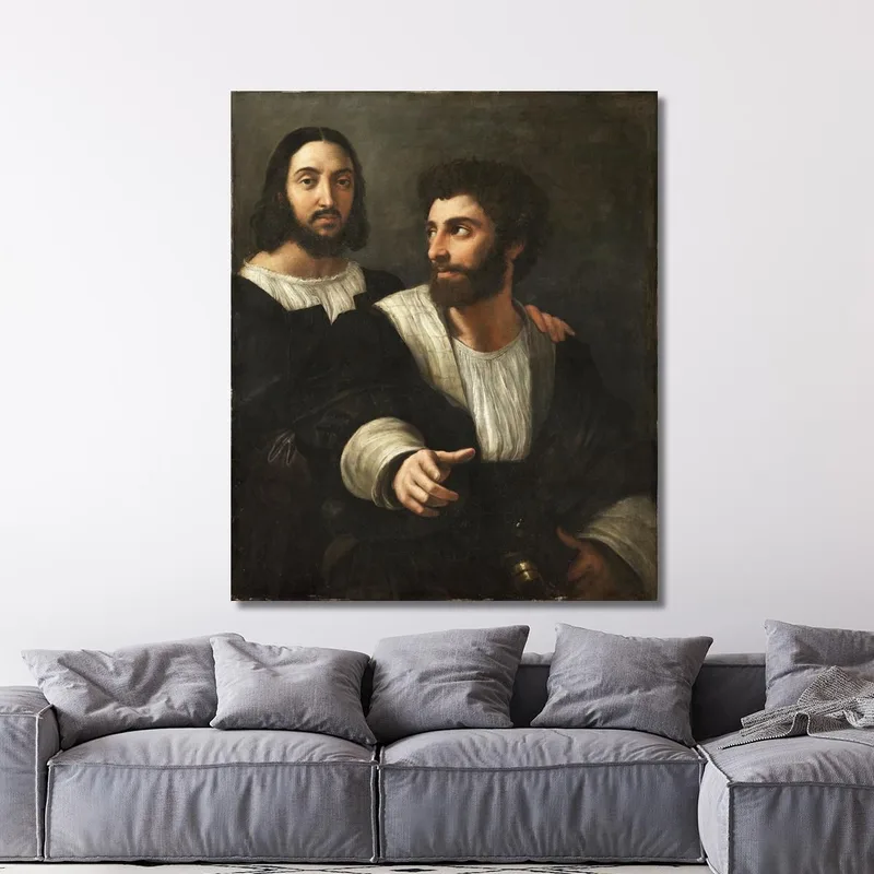 Porträt Des Künstlers Mit Einem Freund Raphael