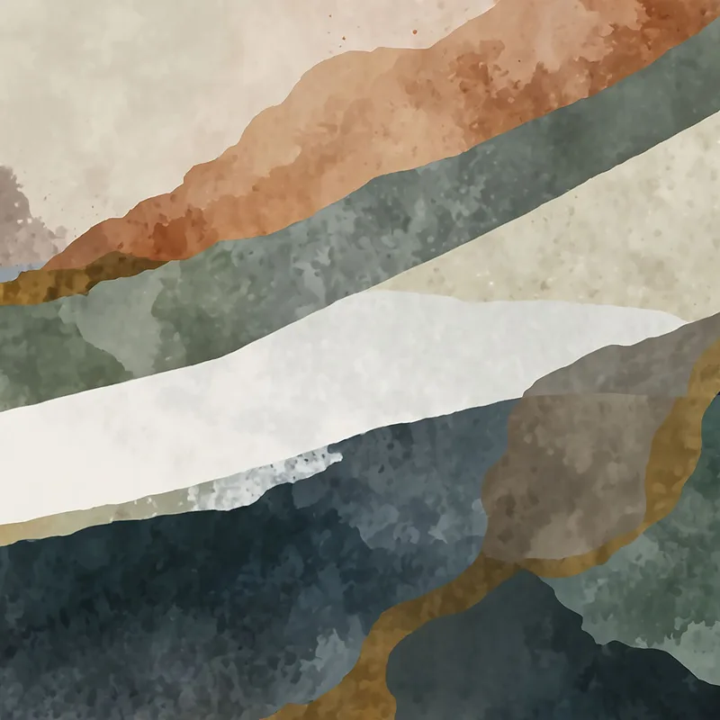 Marco De Formas Abstractas Las Sombras Del Paisaje.