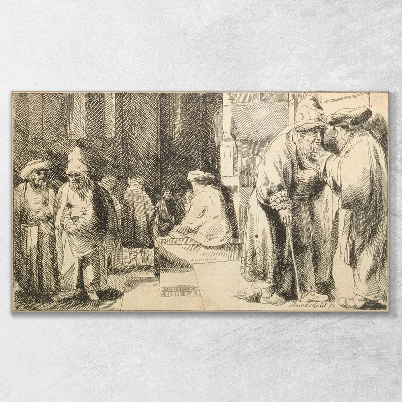 Jews In The Synagogue Rembrandt van Rijn