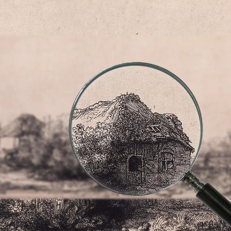 Paisaje Con Una Cabaña Y Haybarn Rembrandt van Rijn