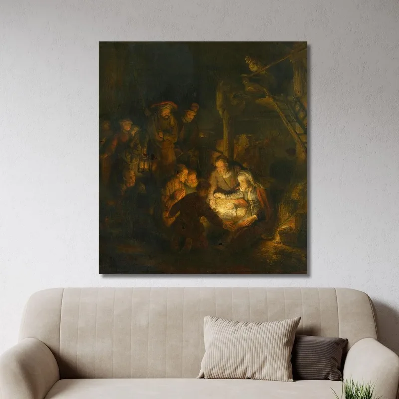 The Adoration Of The Shepherds Rembrandt van Rijn