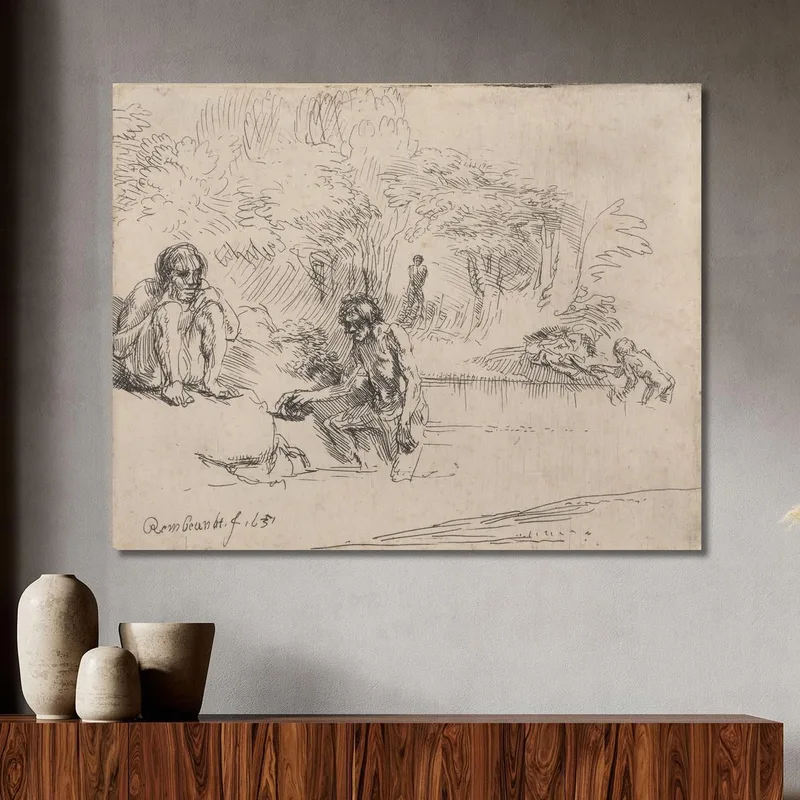 Les Baigneurs Rembrandt van Rijn