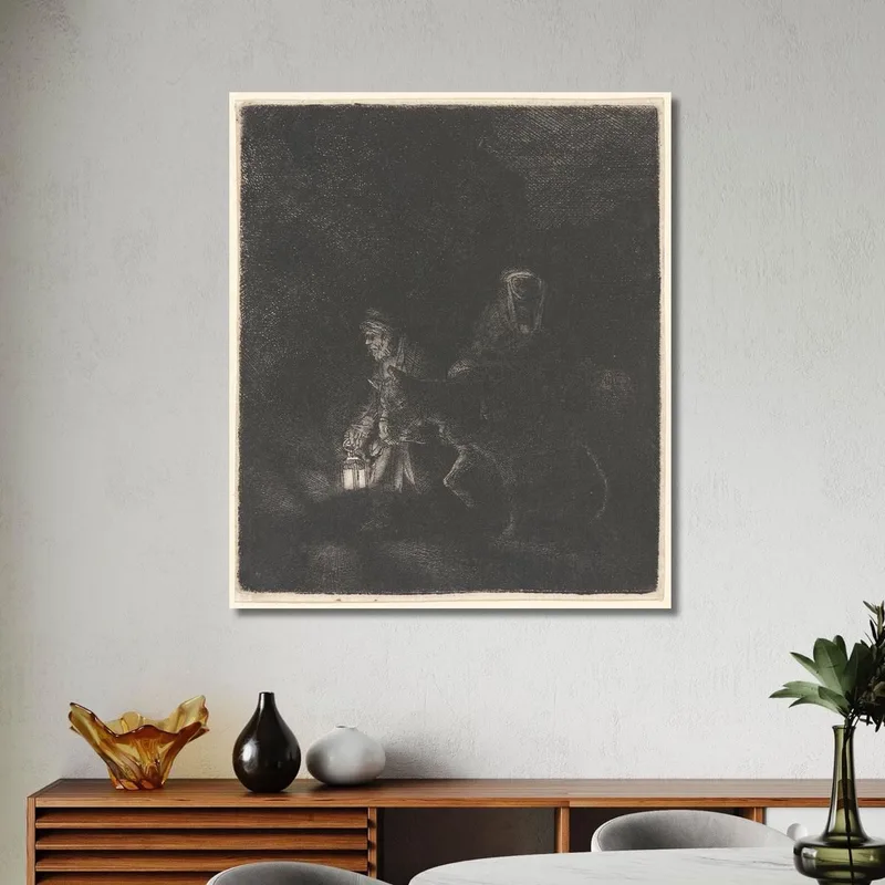 The Flight Into Egypt A Night Piece Rembrandt van Rijn