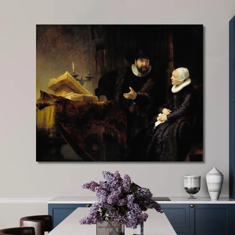 Le Prédicateur Mennonite Anslo Et Sa Femme Rembrandt van Rijn