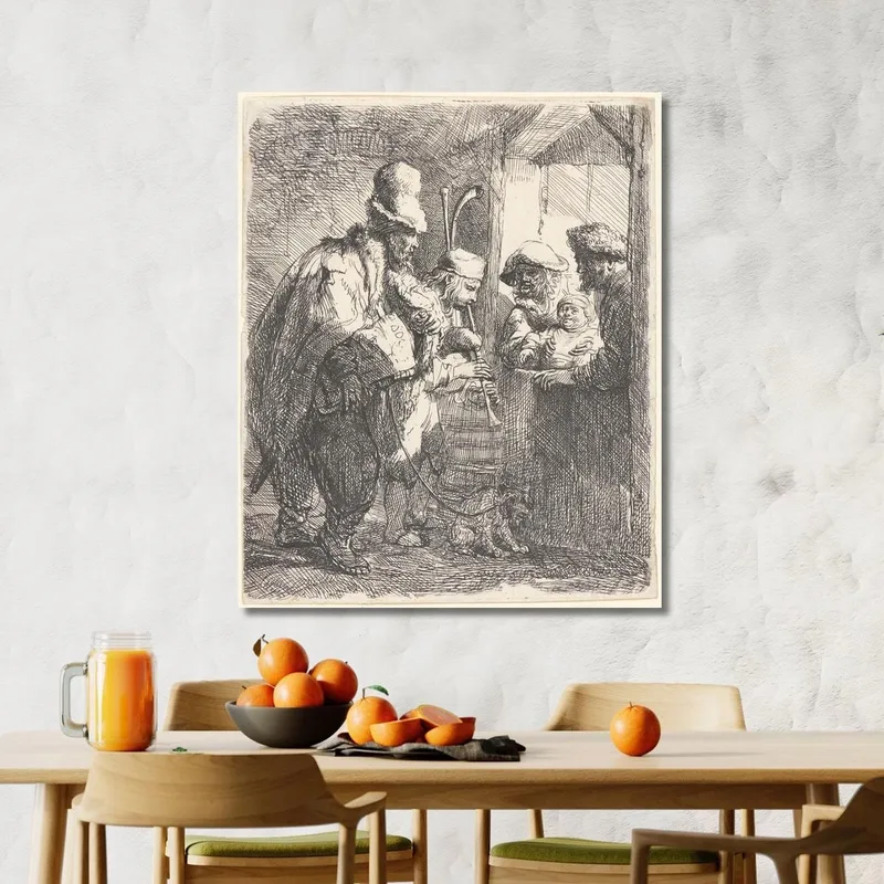 Les Musiciens Ambulants Rembrandt van Rijn