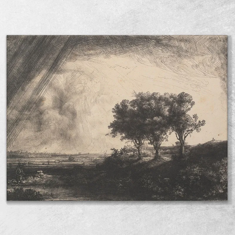Die Drei Bäume 2 Rembrandt van Rijn