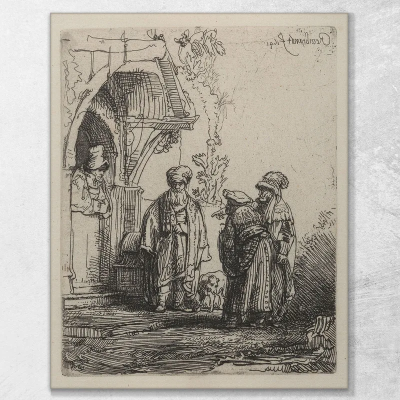 Trois Personnages Orientaux Rembrandt van Rijn