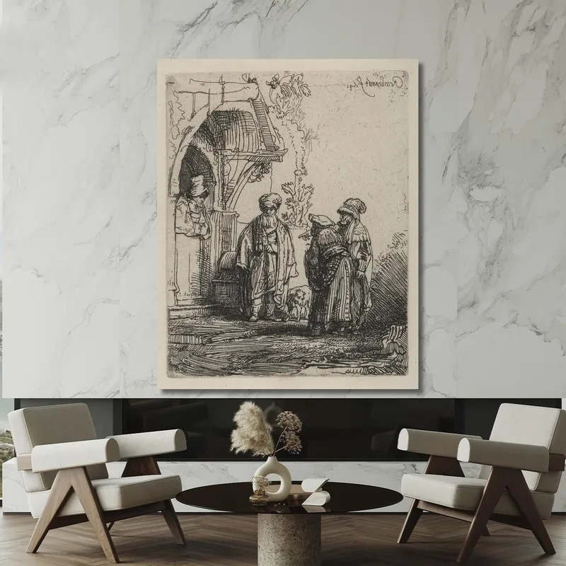 Trois Personnages Orientaux Rembrandt van Rijn