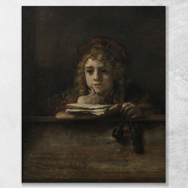 Titus An Seinem Schreibtisch Rembrandt van Rijn