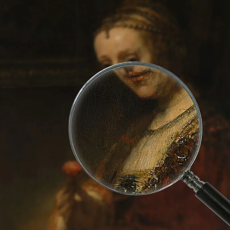 Frau Mit Einem Rosa Rembrandt van Rijn