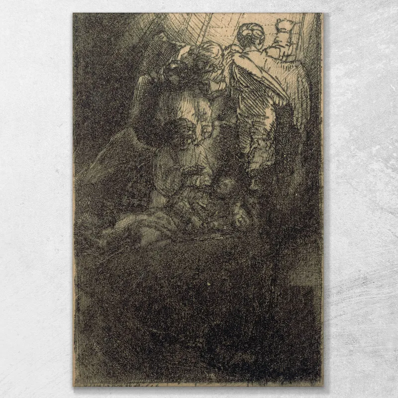 Jacob'S Ladder Illustration For La Piedra Gloriosa Rembrandt van Rijn
