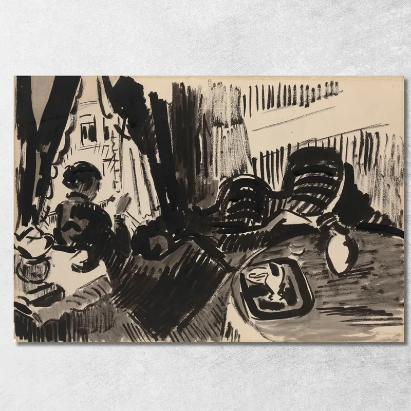 Nel Cucito Prima Del Divano Butterfly Rik Wouters quadro stampa su tela