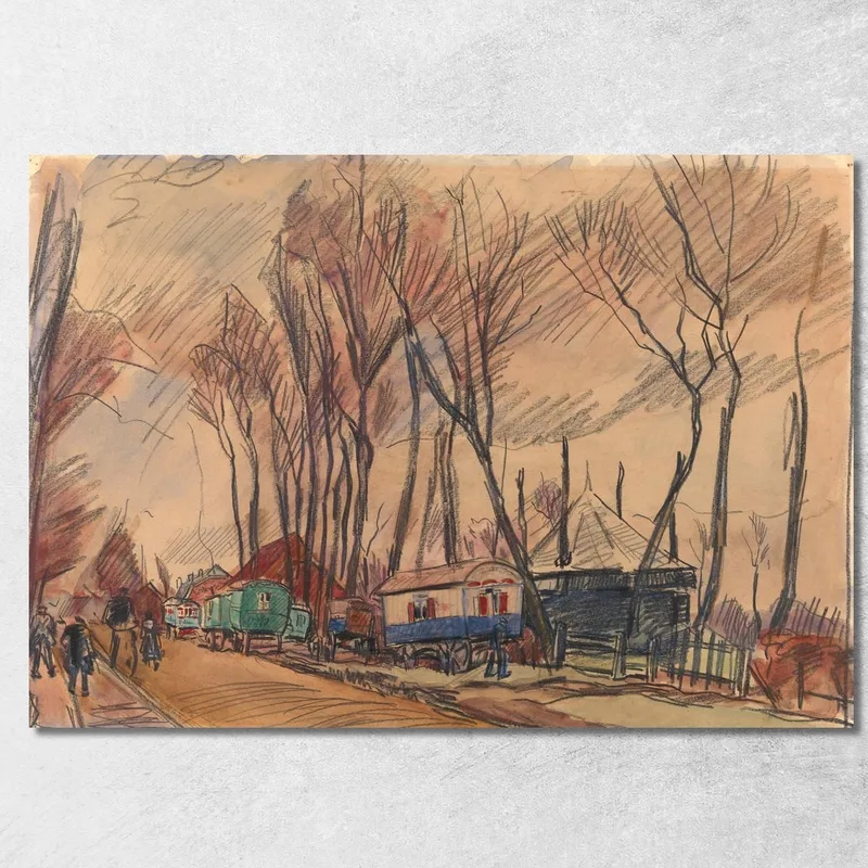 Strada Sotto La Pioggia Amersfoort Rik Wouters quadro stampa su tela