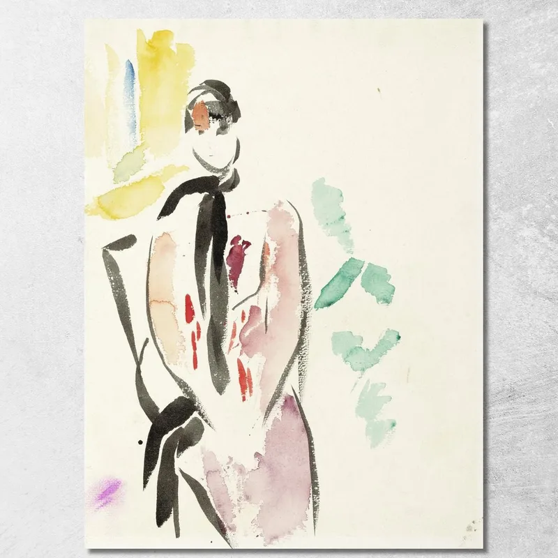 Bozzetto Per Un Ritratto Di Madame De Carnière-Wouters, Moglie Dell'Artista Rik Wouters quadro stampa su tela