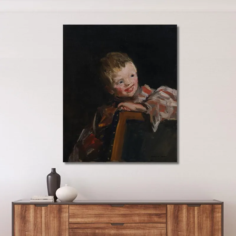 Cory Cori Looking Over The Back Of A Chair Robert Henri