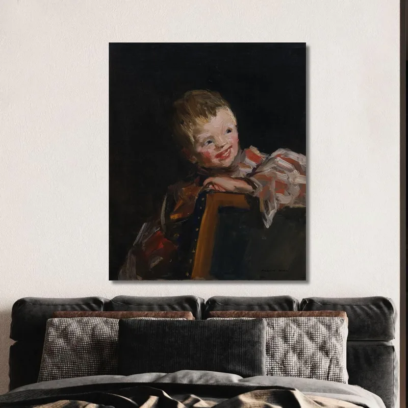 Cory Cori Looking Over The Back Of A Chair Robert Henri