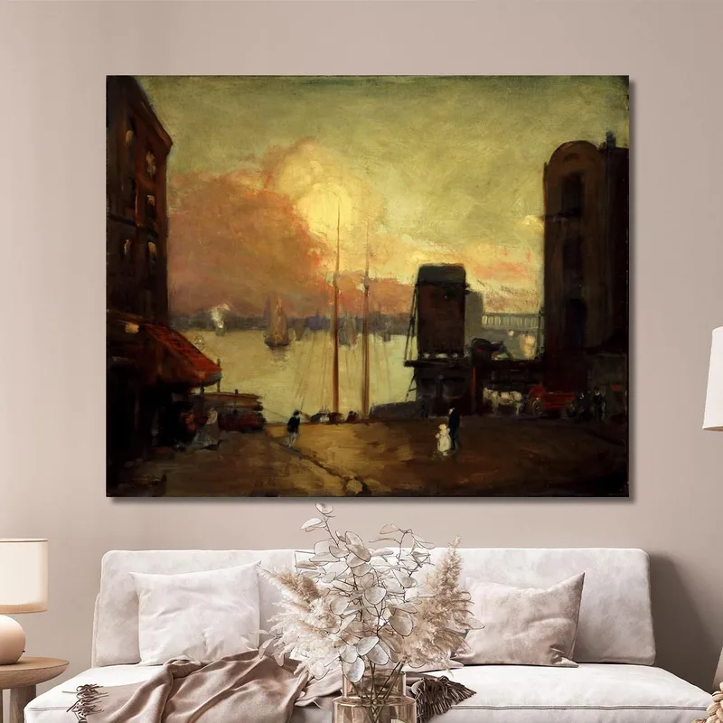 Nubi Cumuliformi East River Robert Henri