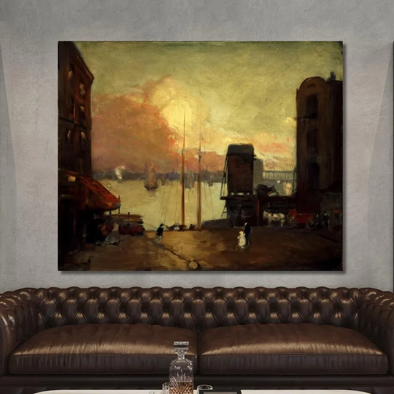 Nubi Cumuliformi East River Robert Henri