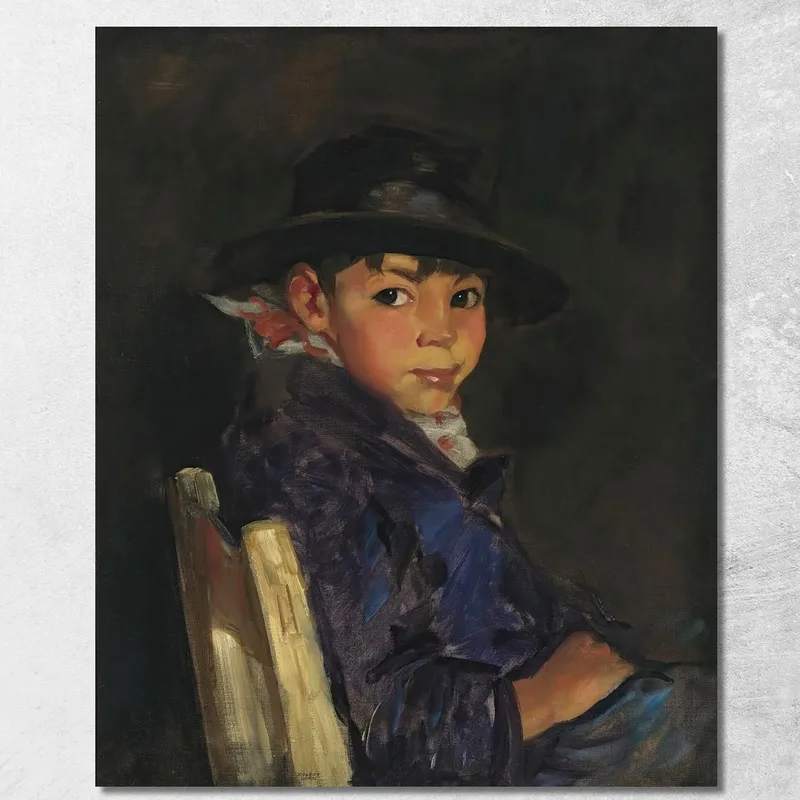 Giovane Sportivo Francisco Robert Henri quadro stampa su tela