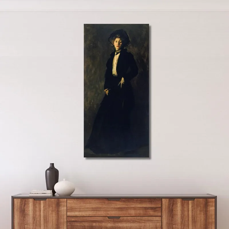 Young Woman In Black Robert Henri