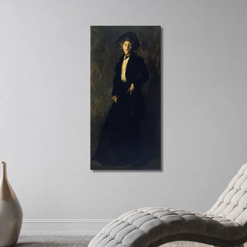 Young Woman In Black Robert Henri