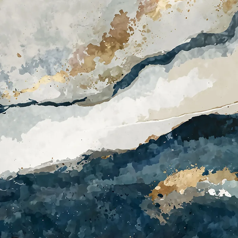 Peinture De Formes Abstraites Plage Enchantée Abstraite
