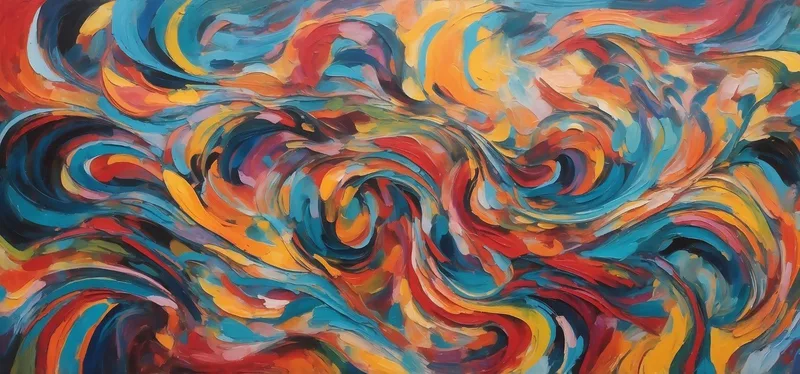 Pintura Formas Abstractas Vórtice De Colores