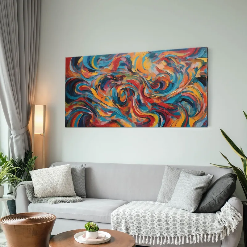 Pintura Formas Abstractas Vórtice De Colores