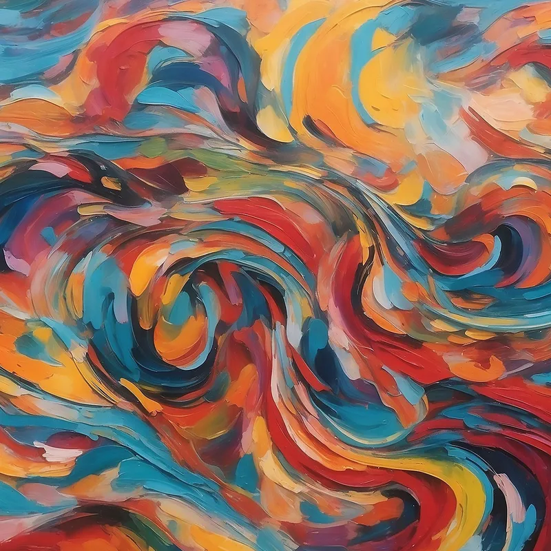 Pintura Formas Abstractas Vórtice De Colores