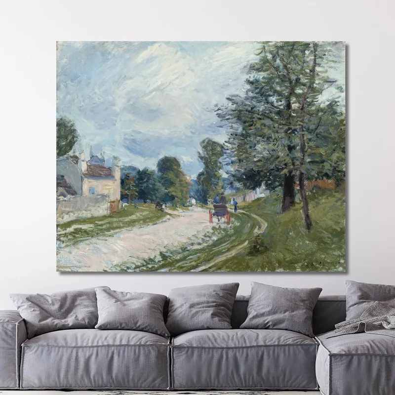 Una Curva En El Camino Alfred Sisley